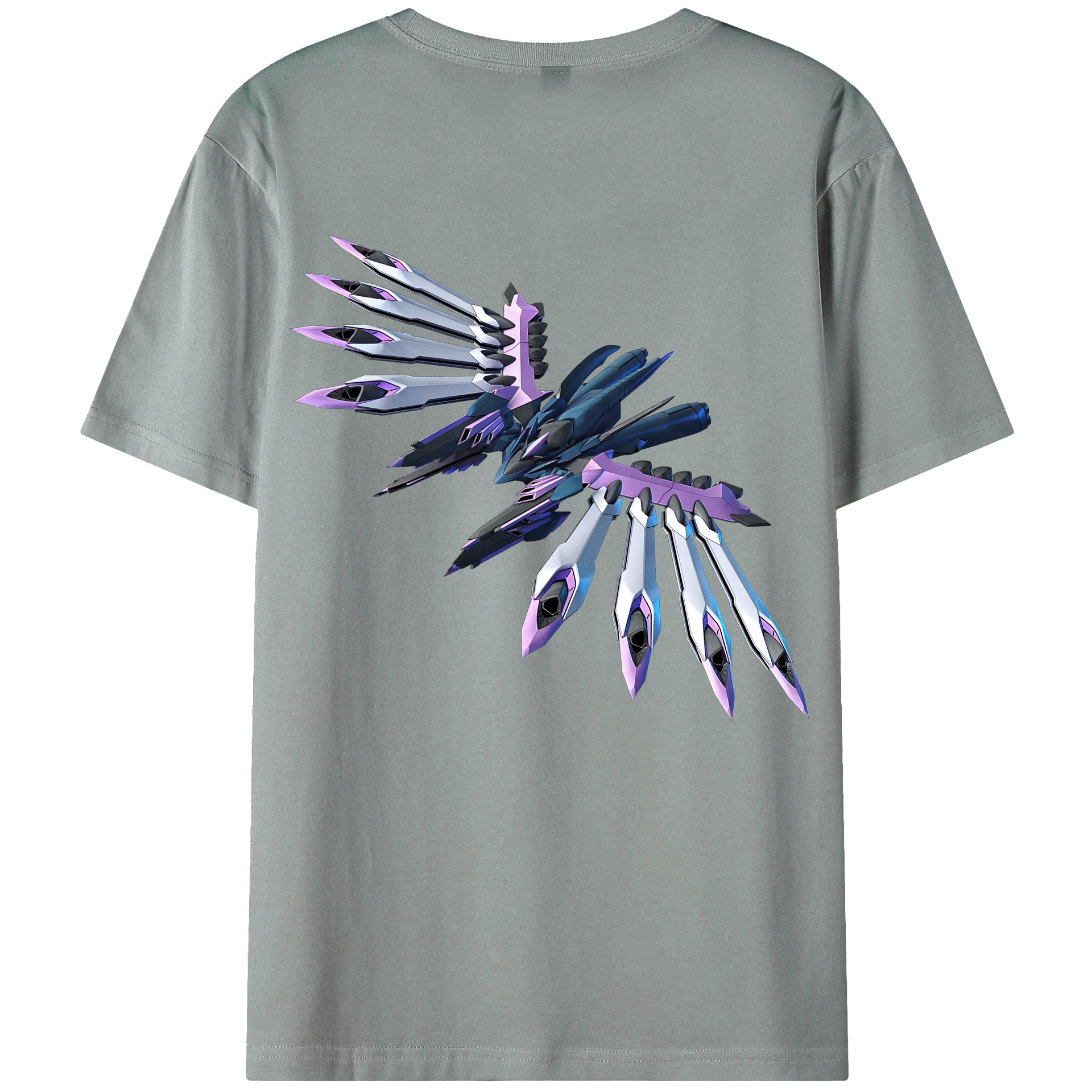 （画像用） 機動戦士ガンダム Mobile Suit Gundam 綿100％ メンズ半袖Tシャツ（バックプリント） 通気性